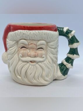 VTG 1990 OCI Timeless Treasures Traditions Santa Claus Christmas Coffee Tea Mug